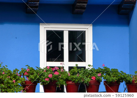 colorful facades at Hondarribia colorful facades at Hondarribia 59125960
