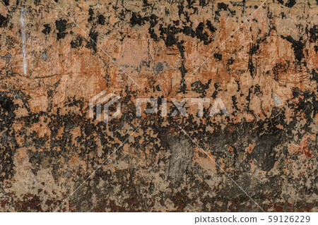Textured wall with colorful paint, parts falling Textured wall with colorful paint, parts falling 59126229
