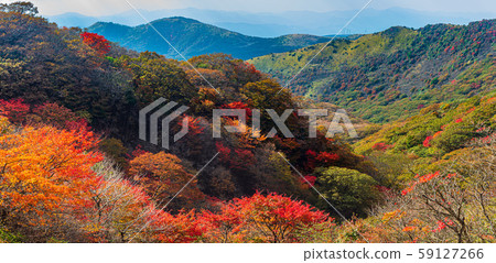 Kuju mountain range in autumn Kuju mountain range in autumn 59127266