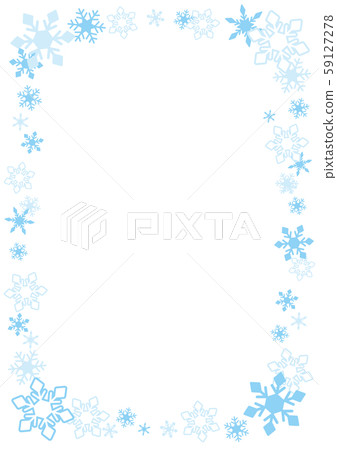 Snow crystal frame - Stock Illustration [59127278] - PIXTA