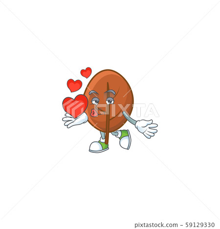 brown autumn leaves for design holding heart cartoon brown autumn leaves for design holding heart cartoon 59129330