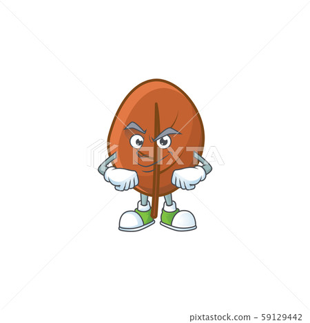 one brown autumn leaves in smirking character. one brown autumn leaves in smirking character. 59129442