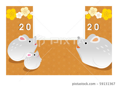 新年賀卡2020_child year_相框[白框] 59131367