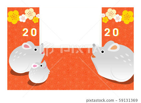 新年賀卡2020_child year_相框[白框] 59131369