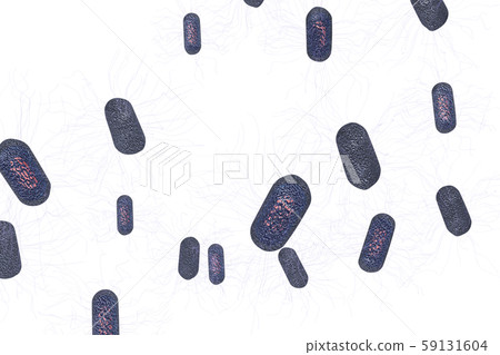 Permeable material of E. coli (computer graphic) Permeable material of E. coli (computer graphic) 59131604