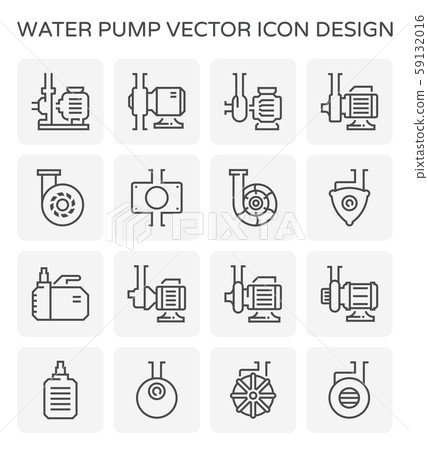 water pump icon 59132016