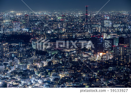 New National Stadium seen from Shibuya New National Stadium seen from Shibuya 59133927