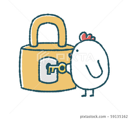 Loose chicken closes the padlock key 59135162