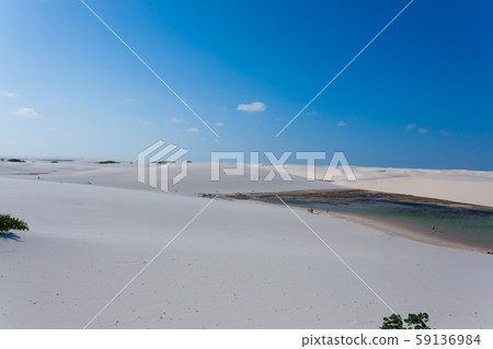 White sand dunes panorama from Lencois Maranhenses 59136984