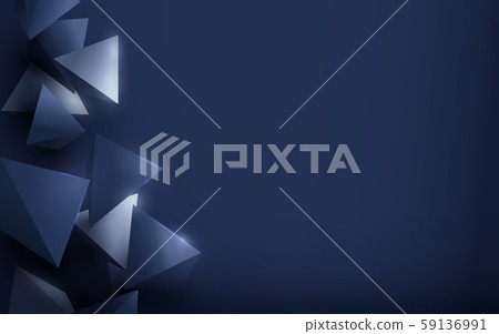 Abstract luxury silver and blue polygonal background. Space for your design. Illustration vector 59136991