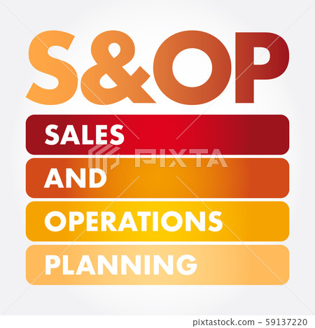 S Op Sales And Operations Planning Acronym Stock Illustration