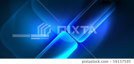 Glass neon block and lines abstract background 59137595