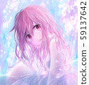 漂亮的櫻桃色女孩 59137642