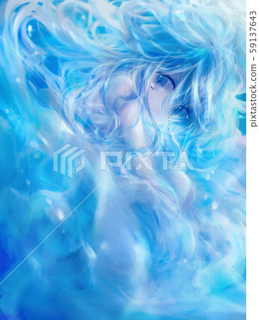 [Light blue] Fantasy girl in the water 59137643