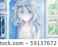 貓耳朵女孩解開頭部的繃帶 59137672
