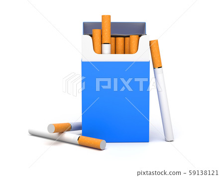 Blue open pack of cigarettes Blue open pack of cigarettes 59138121