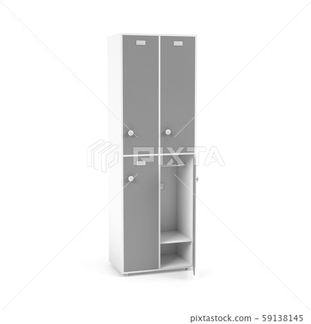 Gray lockers. High section of lockers for schoool or gym Gray lockers. High section of lockers for schoool or gym 59138145