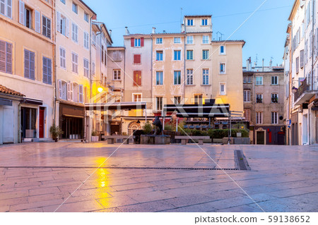 Aix en Provence. Richelm Square at sunrise. 59138652