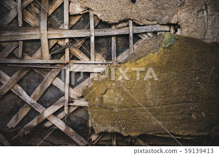 Fragment of an old wall with plaster 59139413