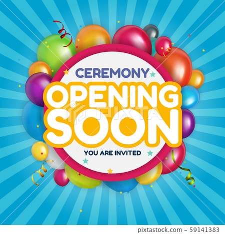 Opening Soon Invitation Card. Vector Illustration Opening Soon Invitation Card. Vector Illustration 59141383