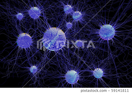 Illustration of virus (computer graphic) 59141811