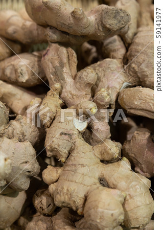 Close-up of ginger root on shelf of grocery store Close-up of ginger root on shelf of grocery store 59141977