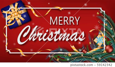 Merry Christmas  Xmas background with... - Stock Illustration  [59142342] - PIXTA