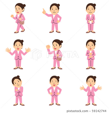 商業人物“年輕的女商人（1）”色彩濃烈的剪裁合集 59142744