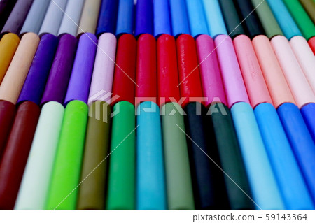 Top view and Close up Colored chalk. Colored chalk on back ground.  59143364