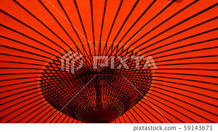 Bright red umbrella 59143671