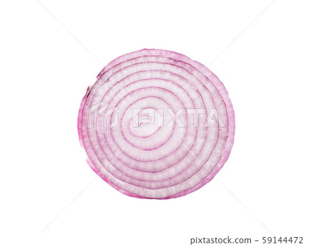 Sweet red onion cross section isolated on white Sweet red onion cross section isolated on white 59144472