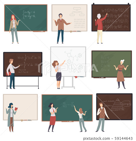 People in different situations. Characters in studying vector illustration 59144643