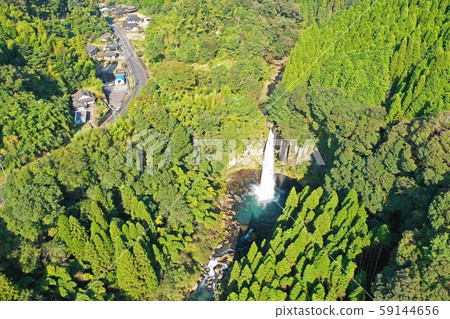 Aerial view over Inukai Falls Aerial view over Inukai Falls 59144656