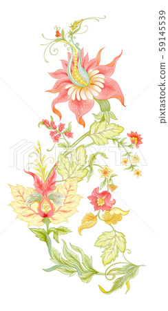 Fantasy flowers in retro, vintage, jacobean Fantasy flowers in retro, vintage, jacobean 59145539