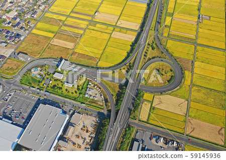 Aerial view from the sky near Hayato East IC 59145936