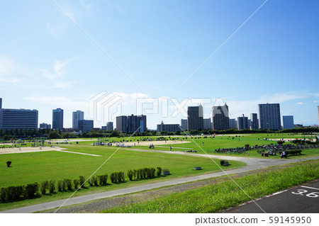 Overlooking Kawasaki City from the Tamagawa Baseball Stadium <Ota-ku, Tokyo October 2019> Overlooking Kawasaki City from the Tamagawa Baseball Stadium <Ota-ku, Tokyo October 2019> 59145950