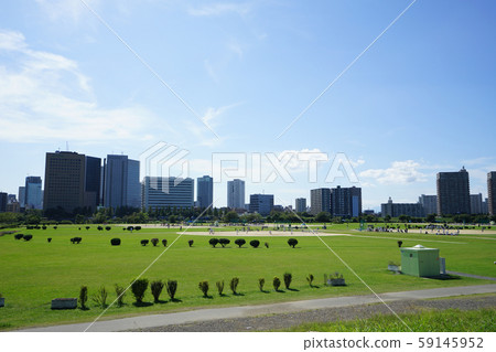 Overlooking Kawasaki City from the Tamagawa Baseball Stadium <Ota-ku, Tokyo October 2019> 59145952