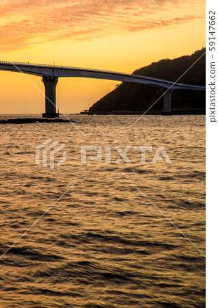 After sunset at Iojima Bridge (Nagasaki City, Nagasaki Prefecture) 59147662