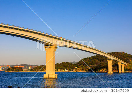 Evening view of Iojima Ohashi [Nagasaki City, Nagasaki Prefecture] 59147909