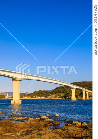 Evening view of Iojima Ohashi [Nagasaki City, Nagasaki Prefecture] 59147929