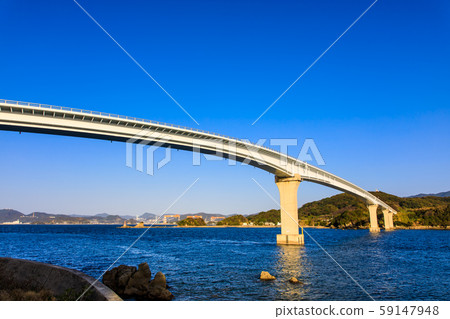 Evening view of Iojima Ohashi [Nagasaki City, Nagasaki Prefecture] 59147948