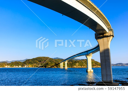 Evening view of Iojima Ohashi [Nagasaki City, Nagasaki Prefecture] 59147955