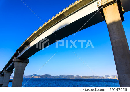 Evening view of Iojima Ohashi [Nagasaki City, Nagasaki Prefecture] 59147956