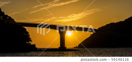 Iojima Ohashi Sunset Panorama [Nagasaki City, Nagasaki Prefecture] 59148116