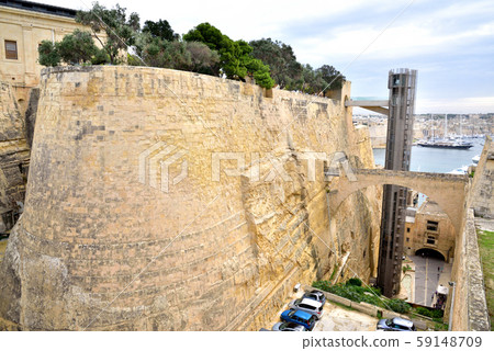 Republic of Malta, Baraka Lift, Upper Baraka Garden, Valletta Port 59148709