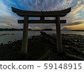 海邊鳥居（日落） 59148915