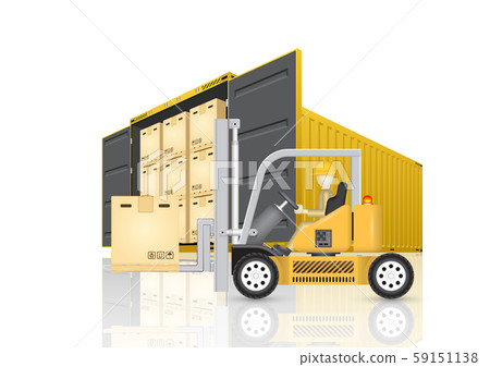 cargo container vector 59151138