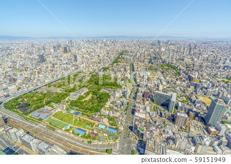 Osaka cityscape north from Abeno Harukas Osaka cityscape north from Abeno Harukas 59151949