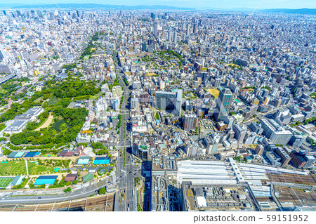 Osaka cityscape north from Abeno Harukas Osaka cityscape north from Abeno Harukas 59151952