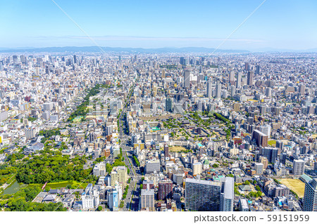 Osaka cityscape north from Abeno Harukas 59151959